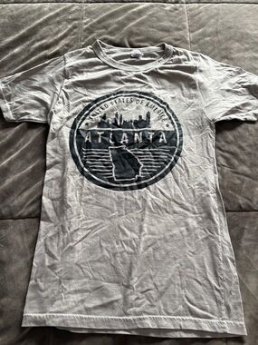 Atlanta Graphic Crew Neck T-Shirt - Light Gray